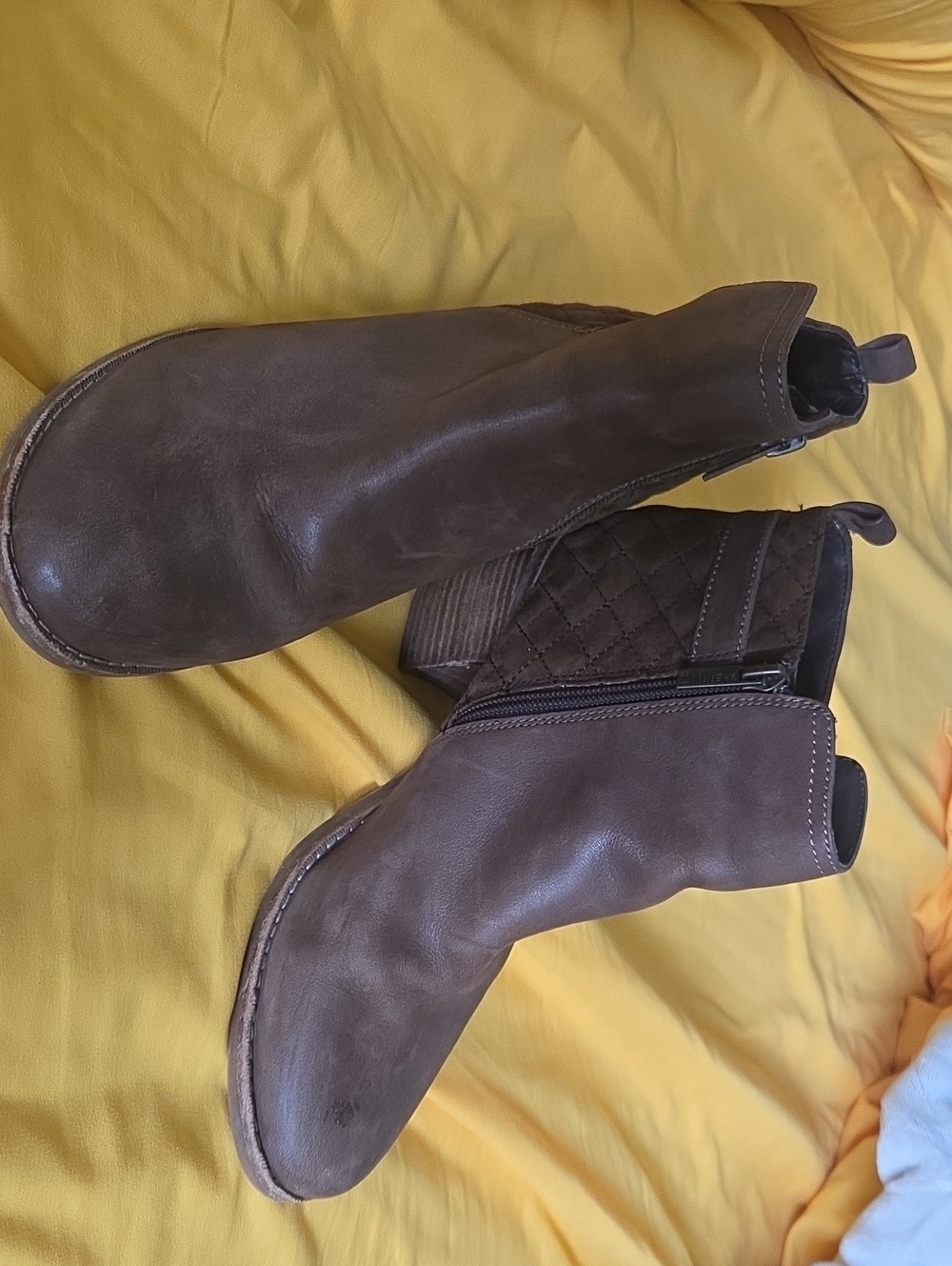 Sperry Brown Leather Mid-Heel Ankle Boots Sz 8.5